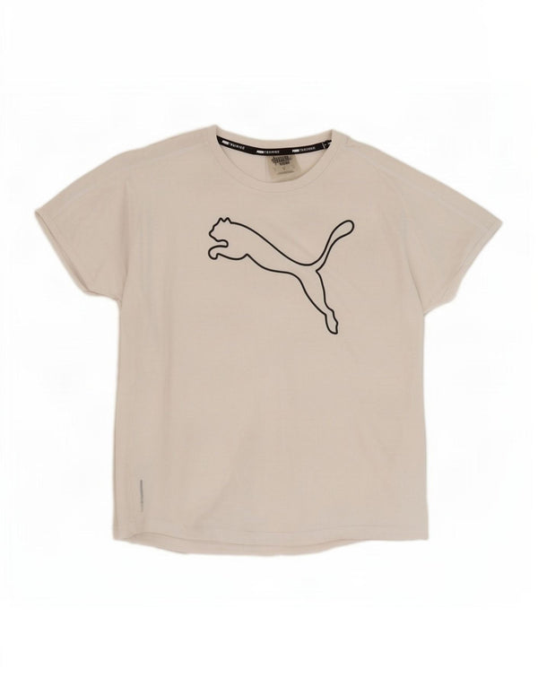 Puma Womens Graphic T-Shirt Top UK 16 Large White Polyester