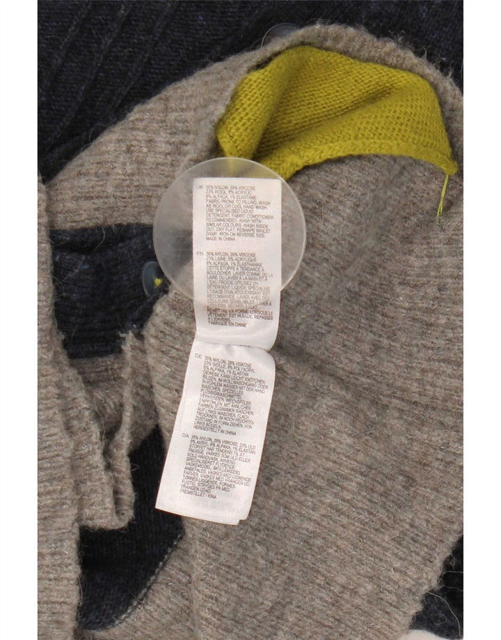 White Stuff Womens Cardigan Sweater UK 12 Medium Navy Blue Colourblock