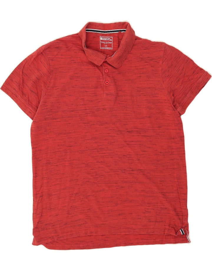 MOUNTAIN WAREHOUSE Mens Polo Shirt Large Red Flecked Cotton Vintage Mountain Warehouse and Second-Hand Mountain Warehouse from Messina Hembry 