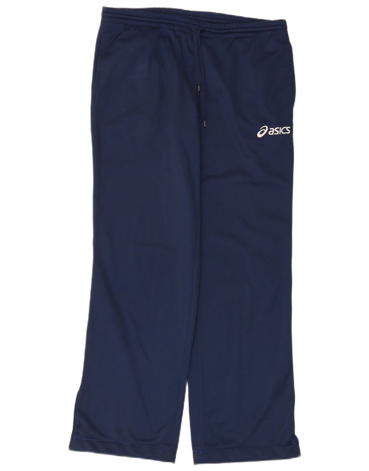 Asics Mens Tracksuit Trousers Medium  Navy Blue Polyester