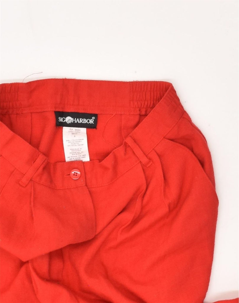 VINTAGE Womens Chino Shorts UK 8 Small W26 Red Polyester | Vintage Vintage | Thrift | Second-Hand Vintage | Used Clothing | Messina Hembry 