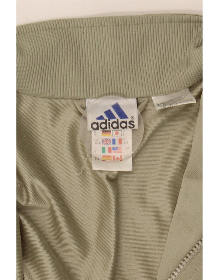 Adidas Mens Tracksuit Top Jacket UK 38/40 Medium Khaki Polyester