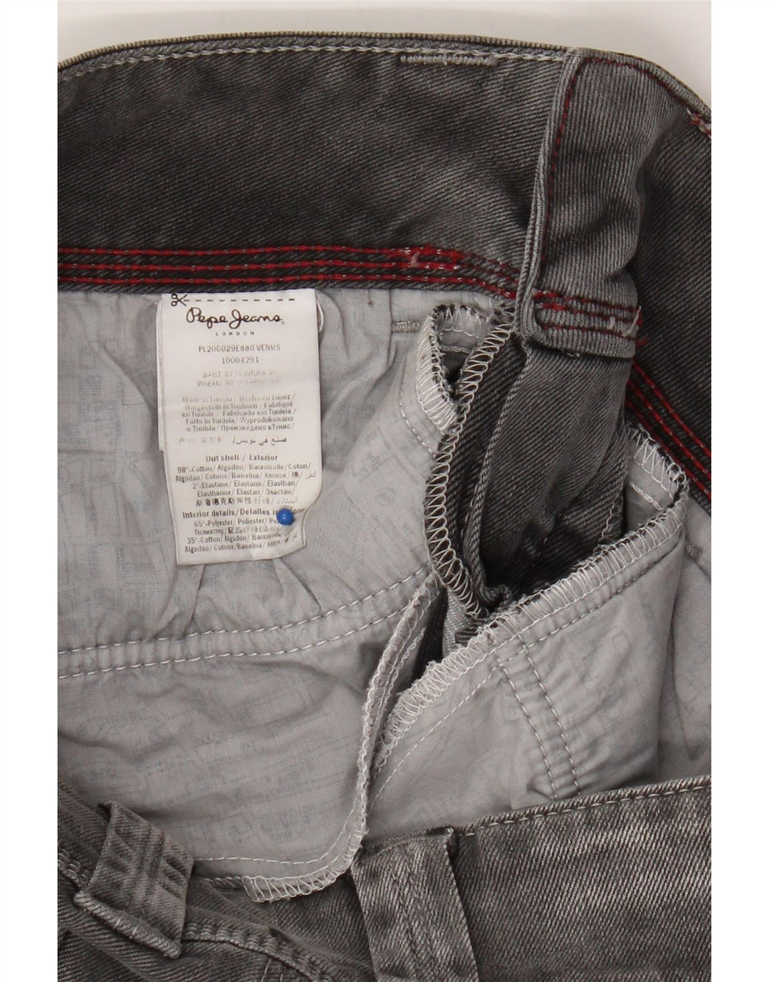 PEPE JEANS Womens Slim Jeans W30 L30 Grey Cotton Vintage PEPE Jeans and Second-Hand PEPE Jeans from Messina Hembry 