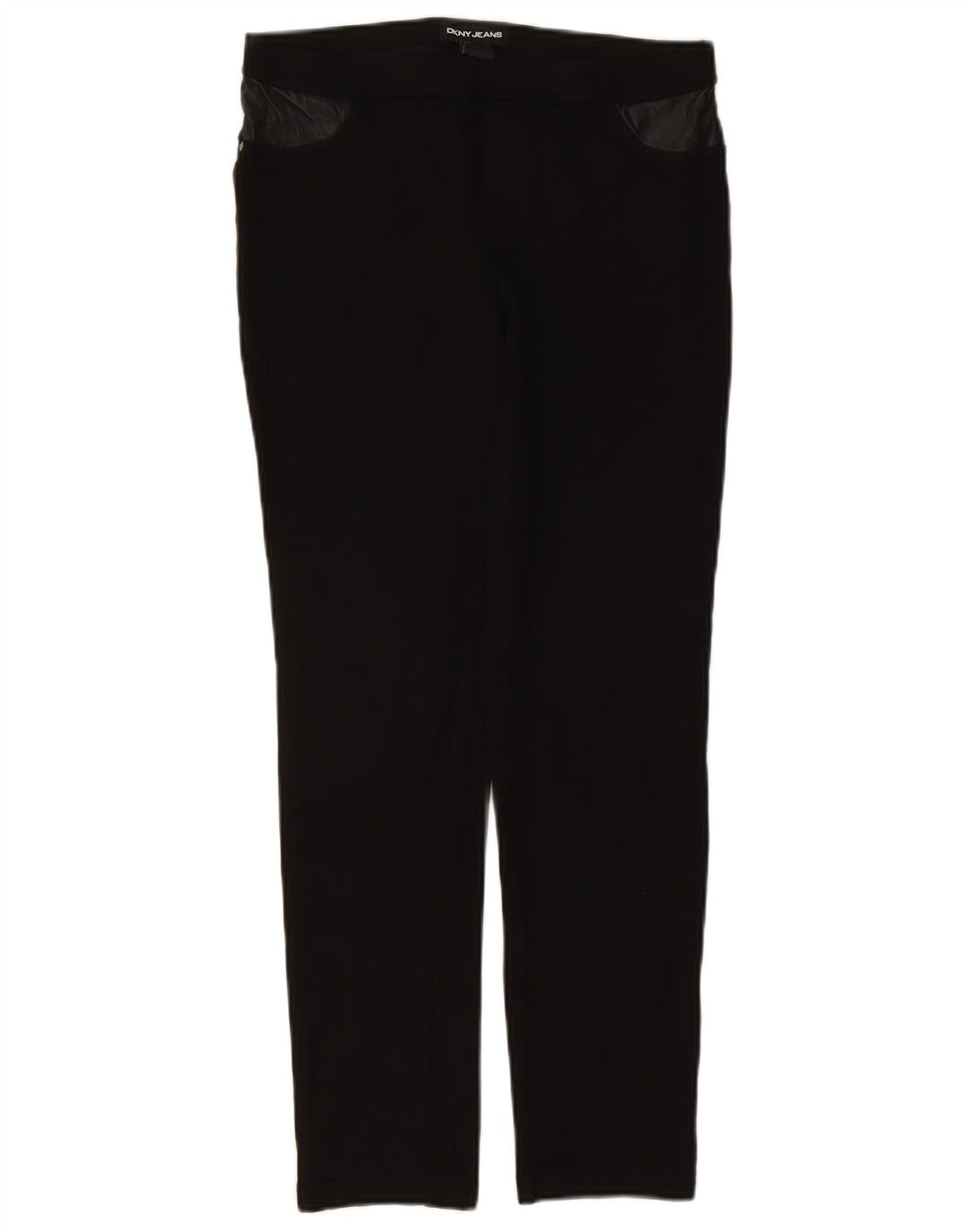 Dkny Womens Slim Casual Trousers Medium W30 L27 Black Viscose