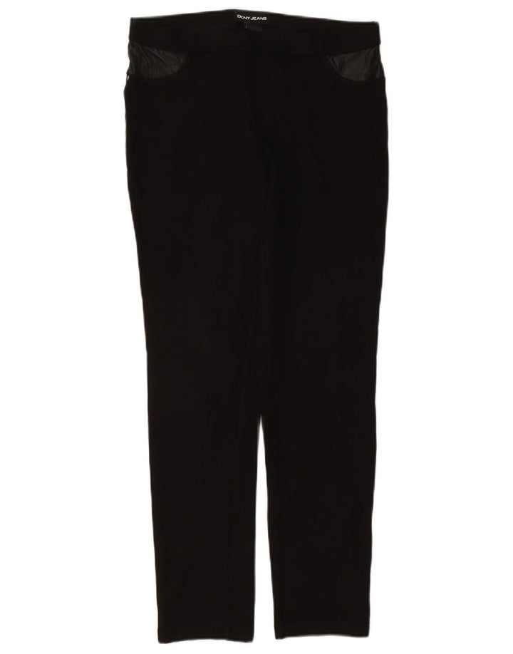 Dkny Womens Slim Casual Trousers Medium W30 L27 Black Viscose