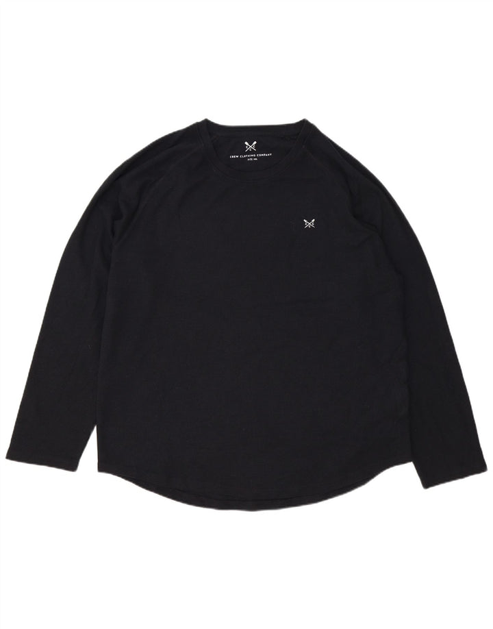 Crew Clothing Mens Top Long Sleeve 2XL Black Cotton