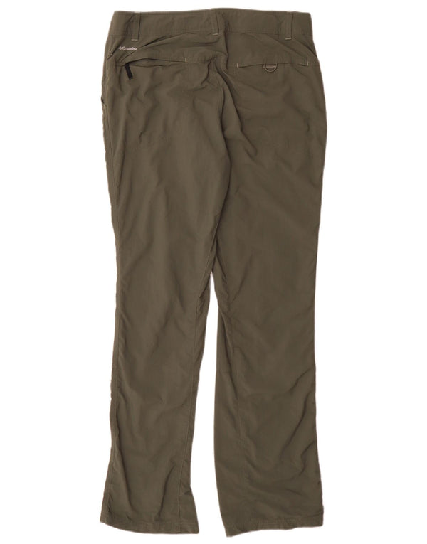 Columbia Womens Omni-Shade Hiking Cargo Trousers US 8 Medium W30 L33 Green