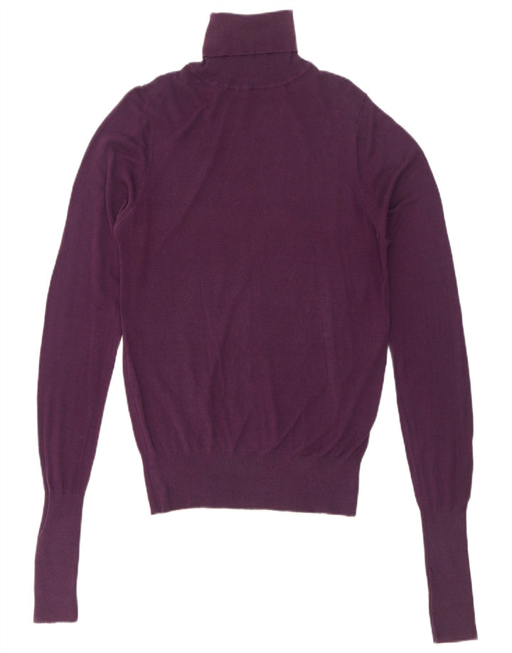 Zara Mens Roll Neck Jumper Sweater Medium Purple
