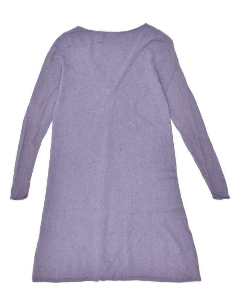 JIGSAW Womens Long Sleeve Jumper Dress UK 8 Small Blue Silk | Vintage Jigsaw | Thrift | Second-Hand Jigsaw | Used Clothing | Messina Hembry 