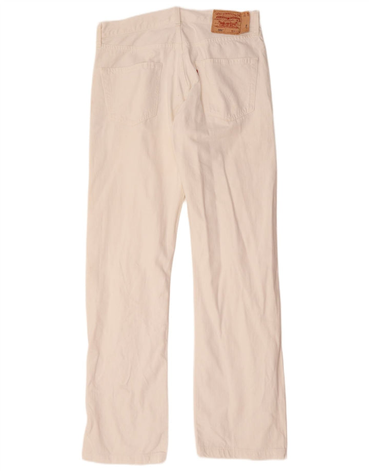 Levi's Mens 501 Straight Jeans W34 L33 White Cotton