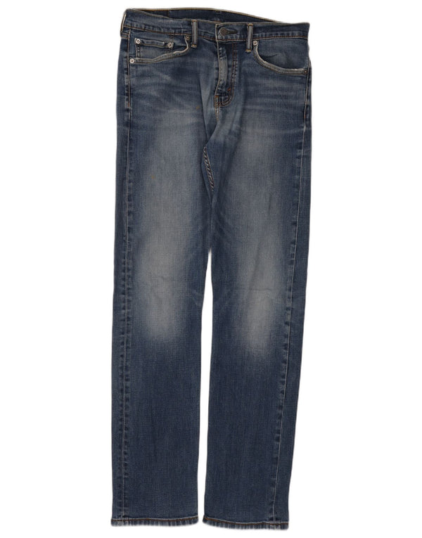 Levi's Mens Straight Jeans W31 L34 Blue Cotton