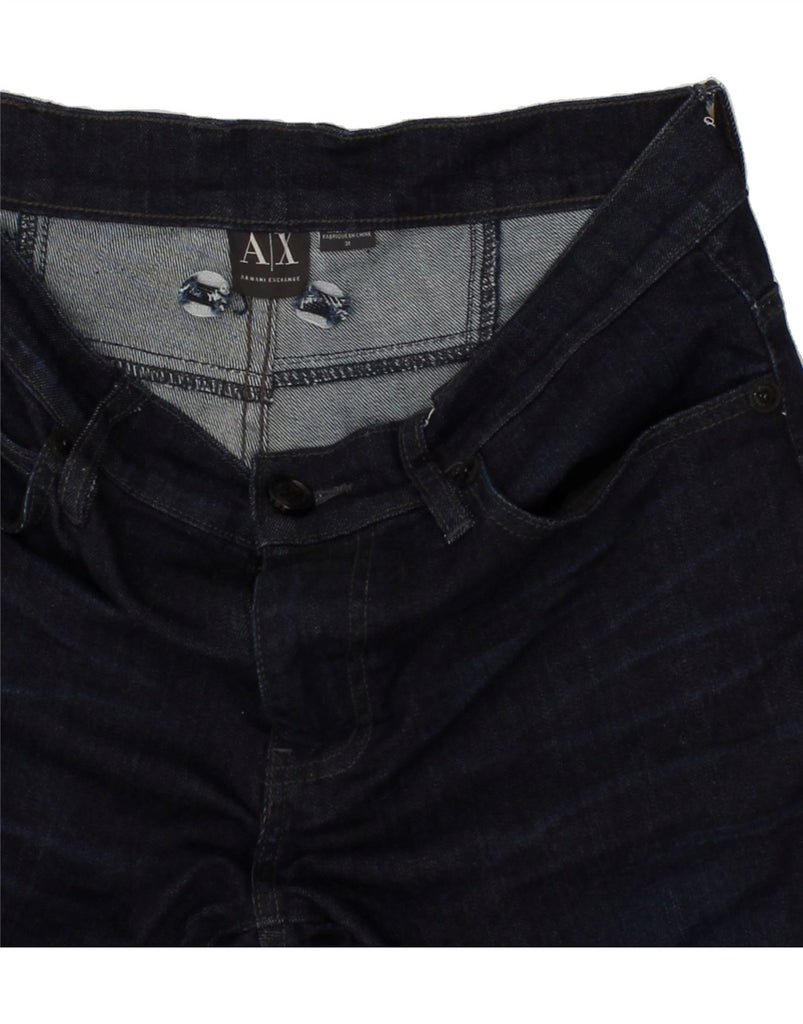 ARMANI EXCHANGE Mens Straight Jeans W31 L31 Navy Blue Cotton | Vintage Armani Exchange | Thrift | Second-Hand Armani Exchange | Used Clothing | Messina Hembry 