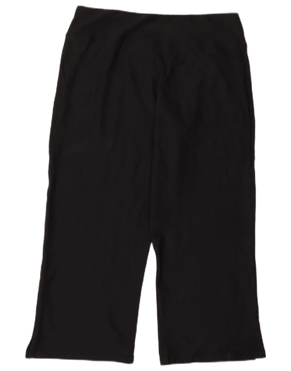 Nike Womens Capri Tracksuit Trousers US 12/14 Large  Black Polyester