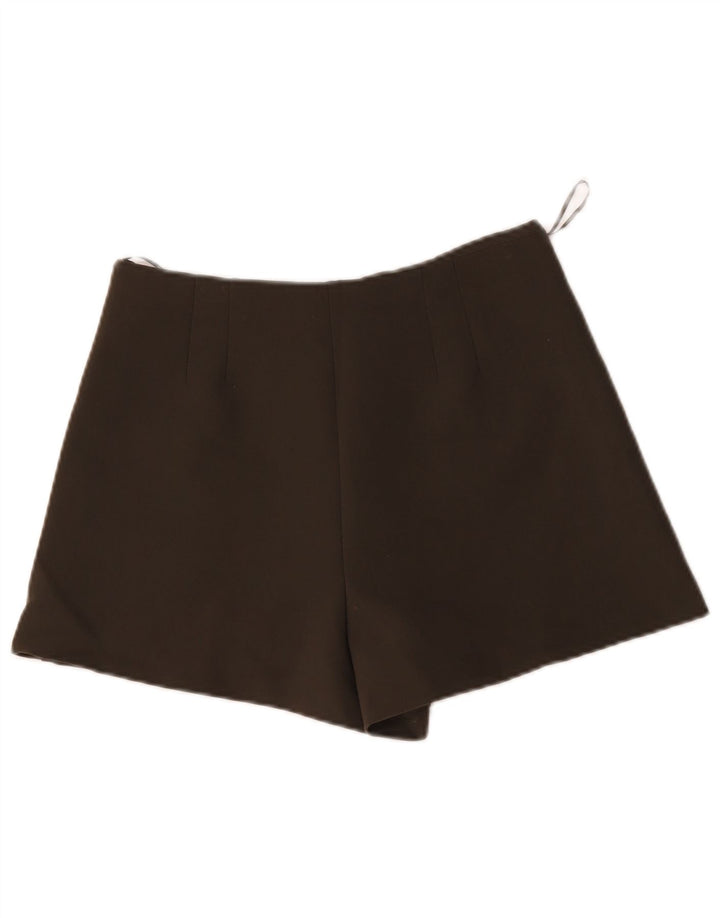 Zara Womens High Waist Casual Shorts Medium W28 Brown