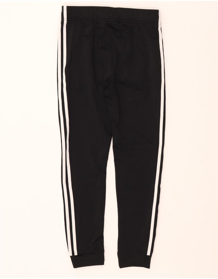 ADIDAS Boys Tracksuit Trousers Joggers 11-12 Years Black Polyester