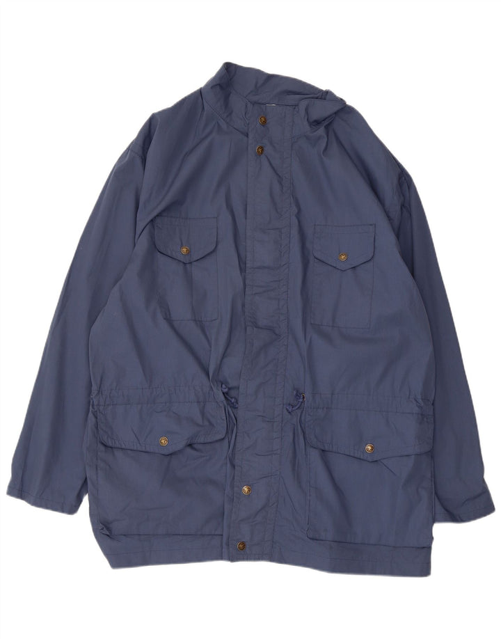 Vintage Mens Utility Jacket IT 52 XL Blue Polyester