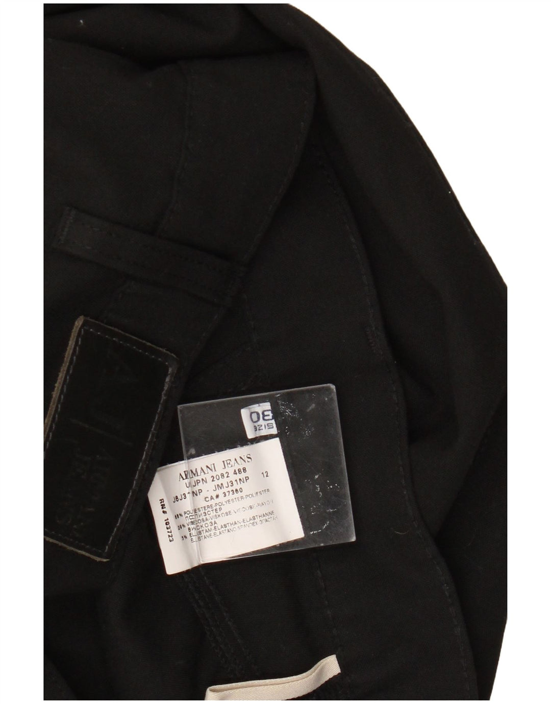 Armani Womens Slim Casual Trousers W30 L30 Black Polyester