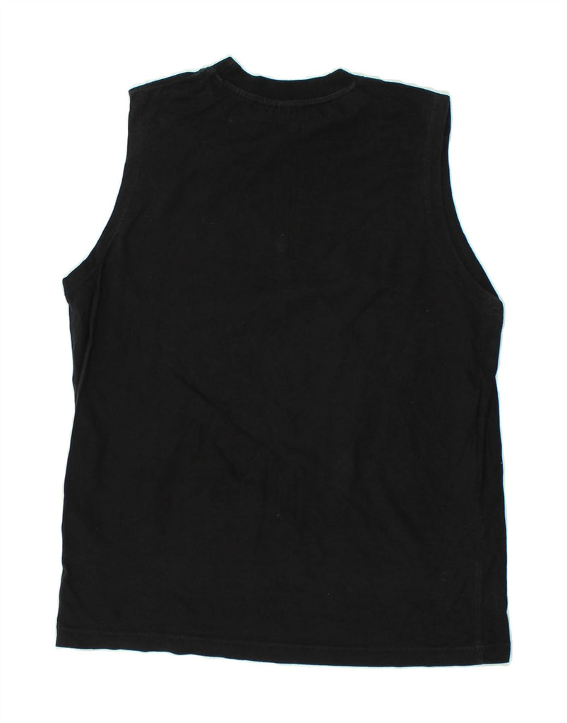 FILA Mens Graphic Vest Top Medium Black Cotton | Vintage Fila | Thrift | Second-Hand Fila | Used Clothing | Messina Hembry 