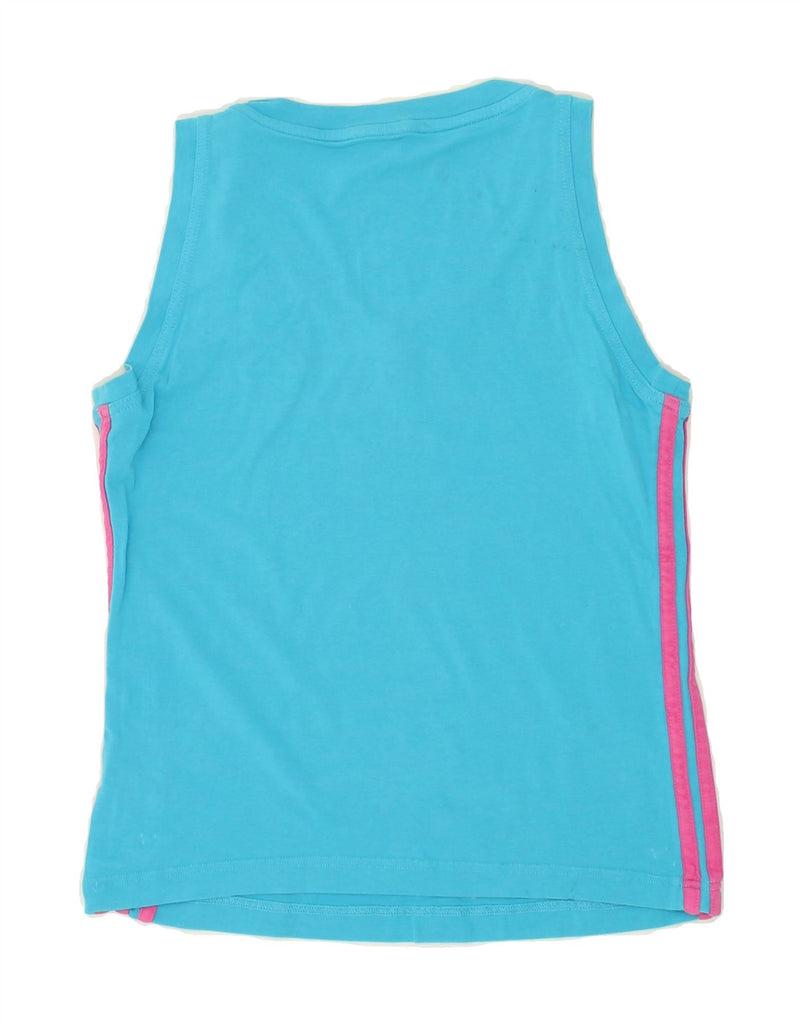 ADIDAS Womens Vest Top UK 12 Medium Blue Vintage Adidas and Second-Hand Adidas from Messina Hembry 