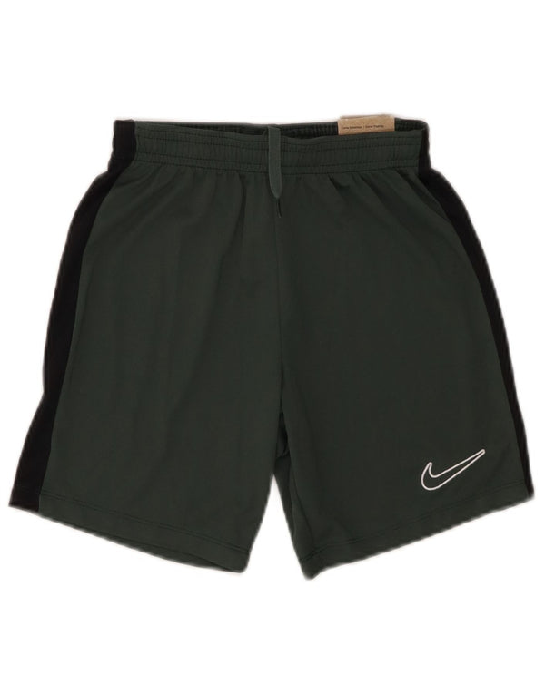Nike Boys Dri Fit Sport Shorts 8-9 Years Small Green Colourblock Polyester
