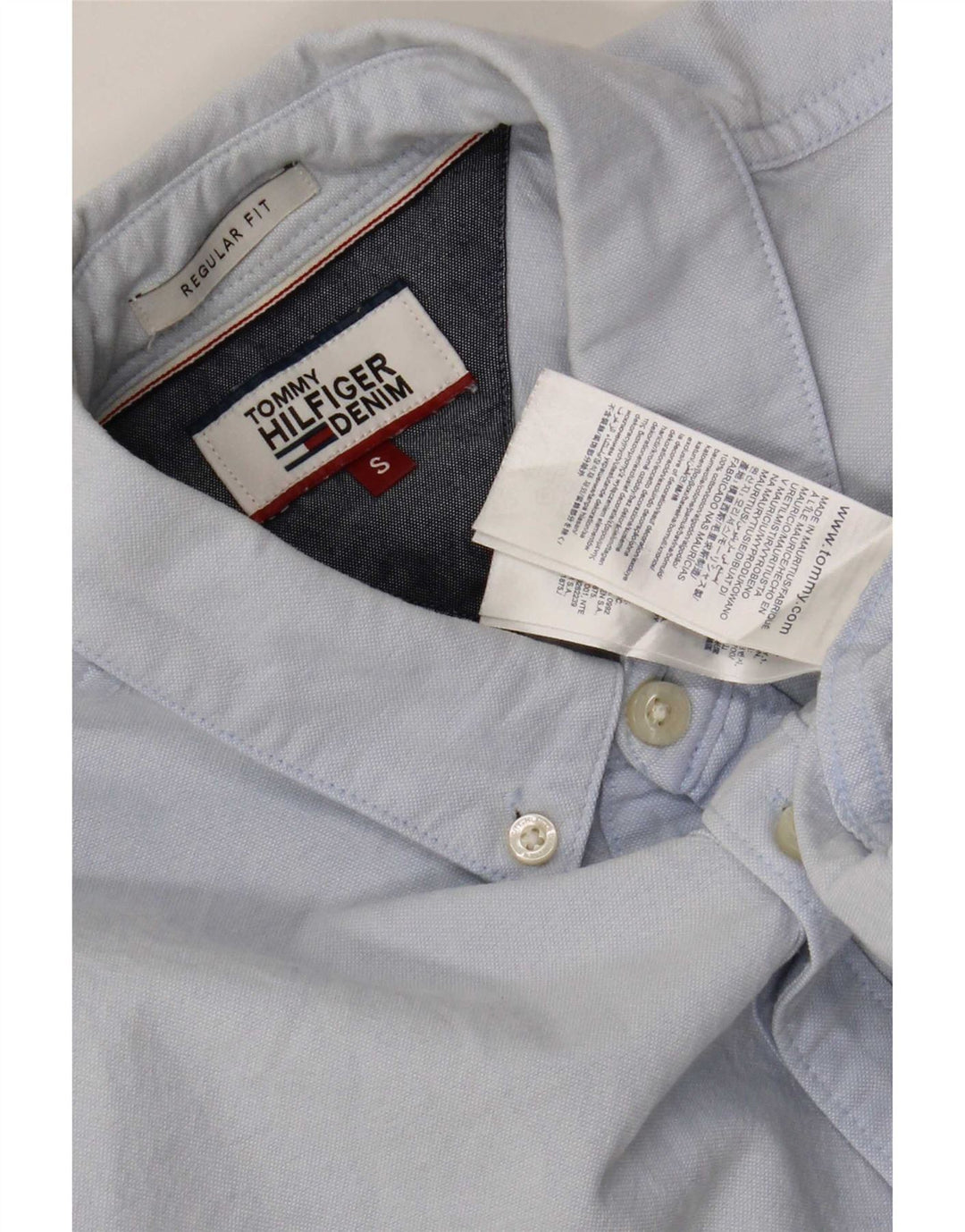 Tommy Hilfiger Mens Shirt Small Blue Cotton