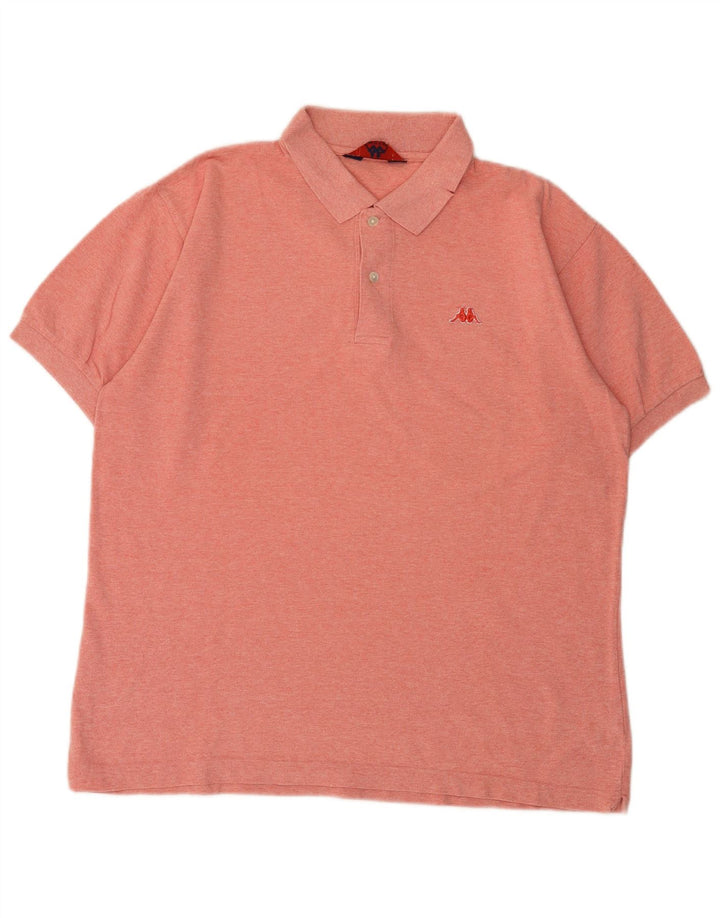 Kappa Mens Polo Shirt Large Pink Cotton