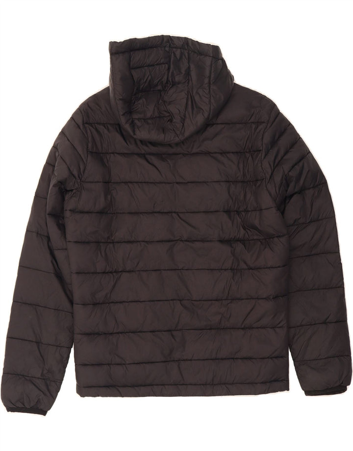 JACK & JONES Mens Hooded Padded Jacket UK 36 Small Black Polyester Vintage Jack & Jones and Second-Hand Jack & Jones from Messina Hembry 