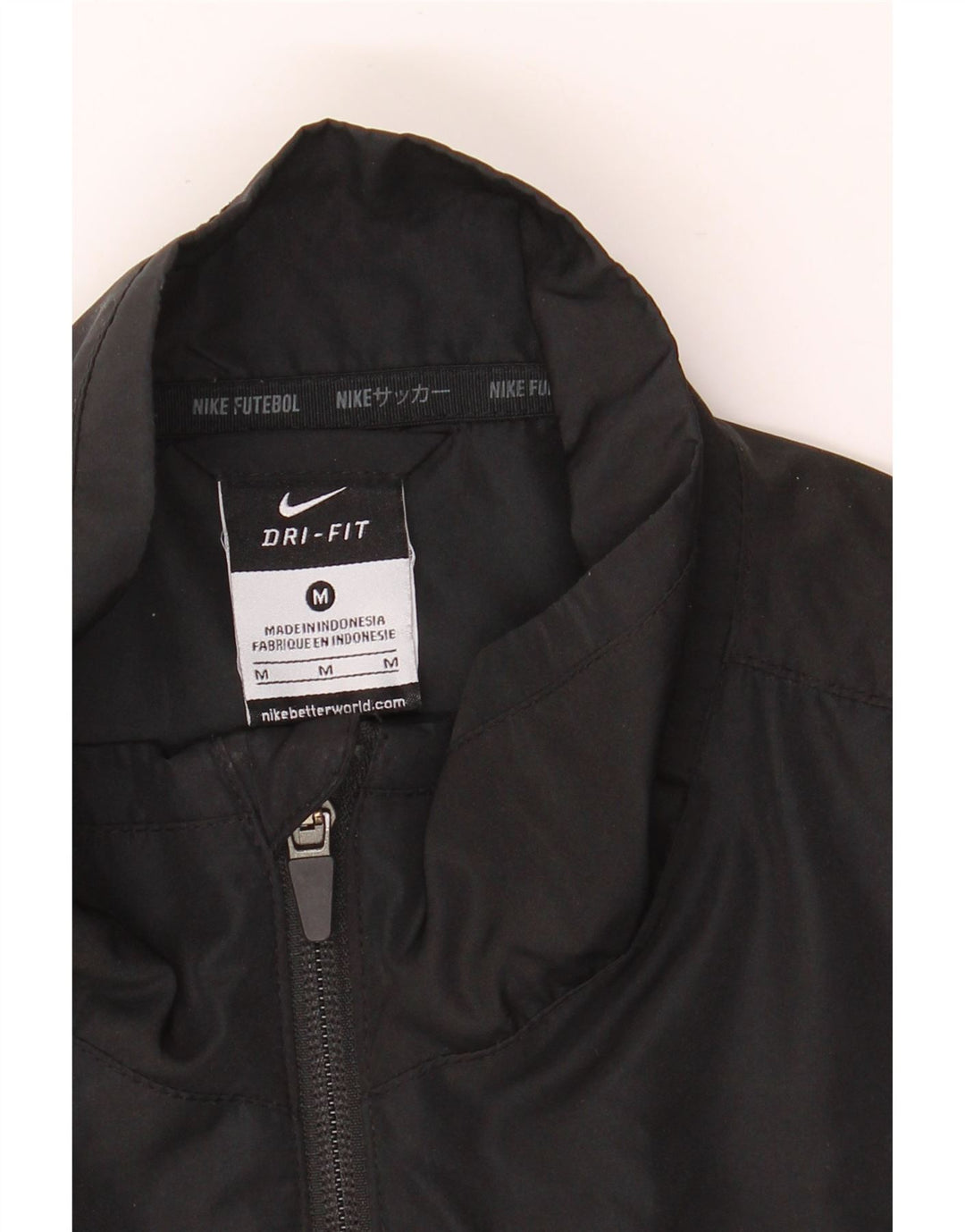 NIKE Mens Dri Fit Tracksuit Top Jacket Medium Black Colourblock Polyester Vintage Nike and Second-Hand Nike from Messina Hembry 