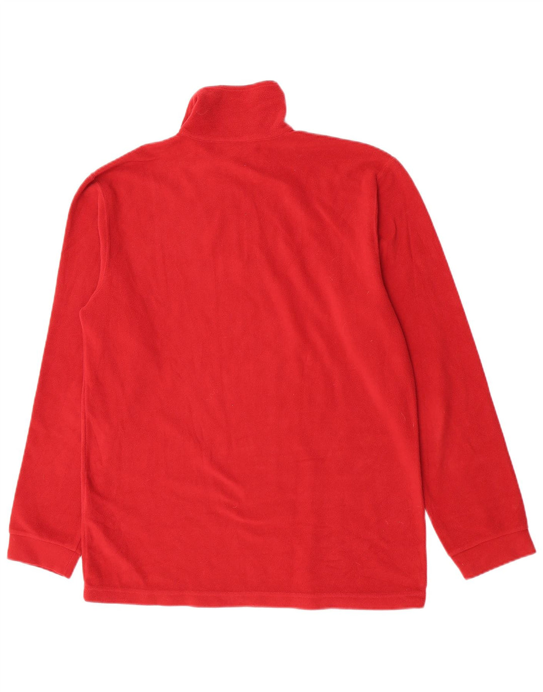 Champion Mens Zip Neck Fleece Jumper XL Red Polyester
