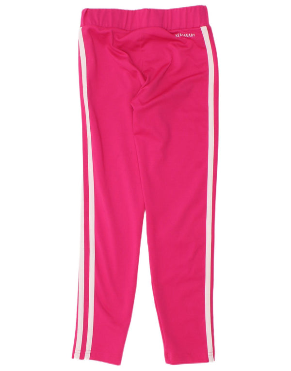 Adidas Girls Aeroready Leggings 7-8 Years Pink Polyester