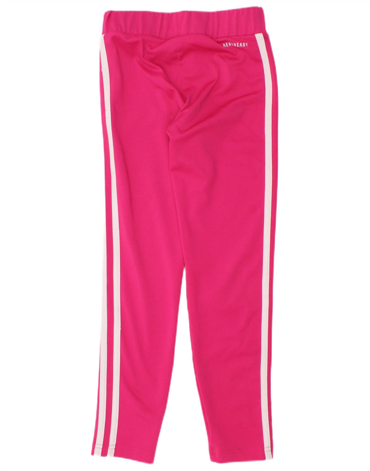 Adidas Girls Aeroready Leggings 7-8 Years Pink Polyester