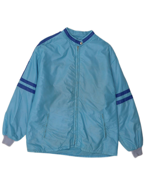 Vintage Womens Hooded Rain Jacket UK 16 Large Blue Sports