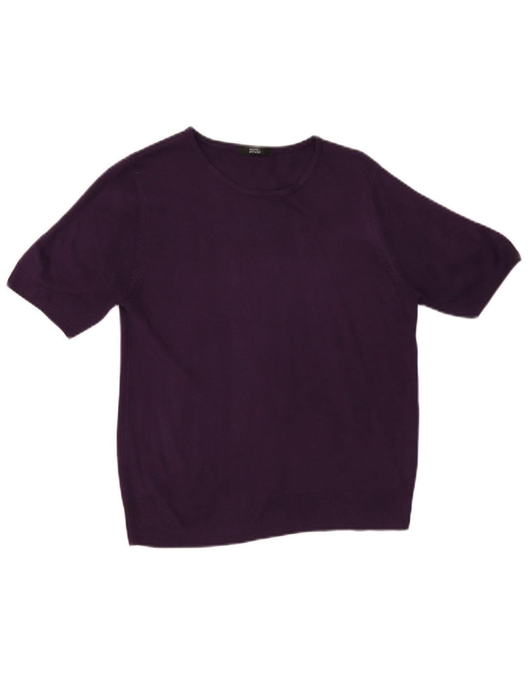 Marks & Spencer Womens Boat Neck Jumper Sweater UK 12 Medium Purple
