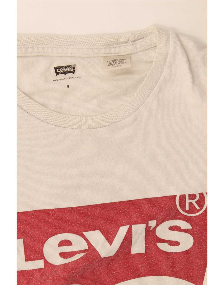 Levi's Womens Oversized Graphic T-Shirt Top UK 10 Small White