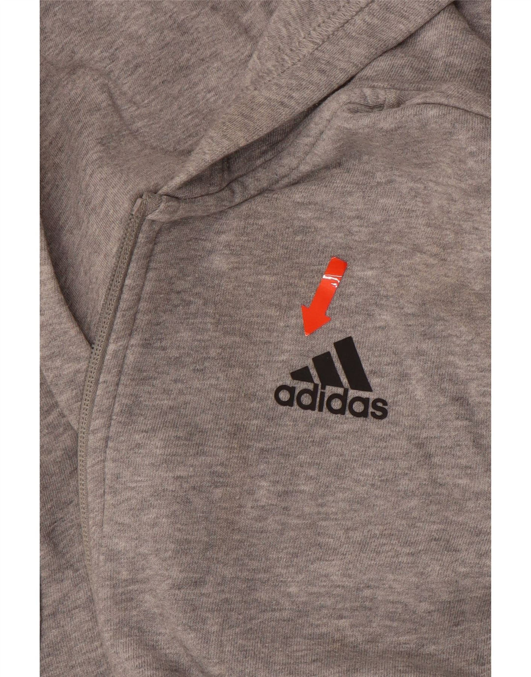 ADIDAS Boys Zip Hoodie Sweater 11-12 Years Grey