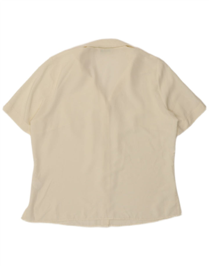 Marks & Spencer Womens Short Sleeve Shirt UK 18 XL Off White