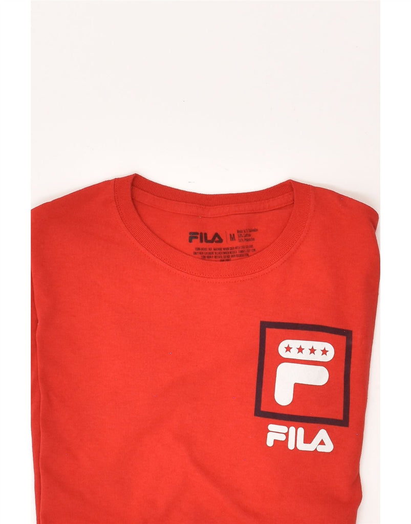FILA Mens Graphic T-Shirt Top Medium Red Cotton | Vintage Fila | Thrift | Second-Hand Fila | Used Clothing | Messina Hembry 