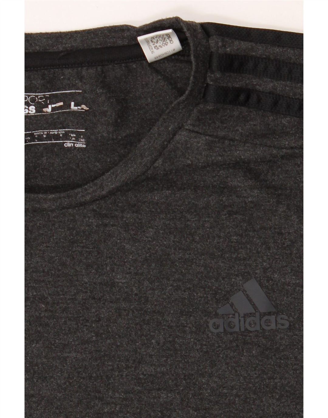 ADIDAS Mens Climalite T-Shirt Top Large Grey Polyester Vintage Adidas and Second-Hand Adidas from Messina Hembry 