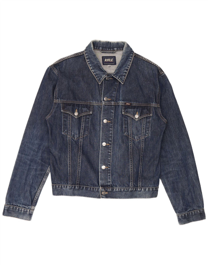 Rifle Womens Denim Jacket UK 20 2XL Blue Cotton