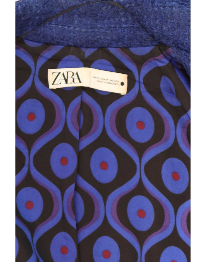 Zara Womens Double Breasted Blazer Jacket UK 14 Medium Blue