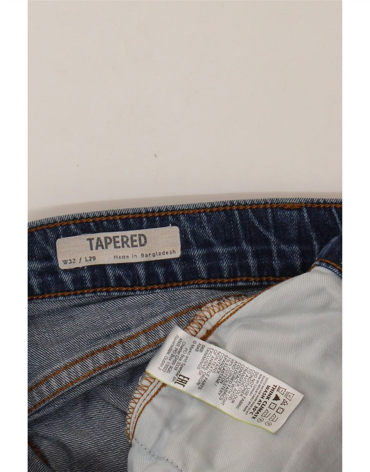 Marks & Spencer Mens Tapered Jeans W32 L29 Blue Cotton