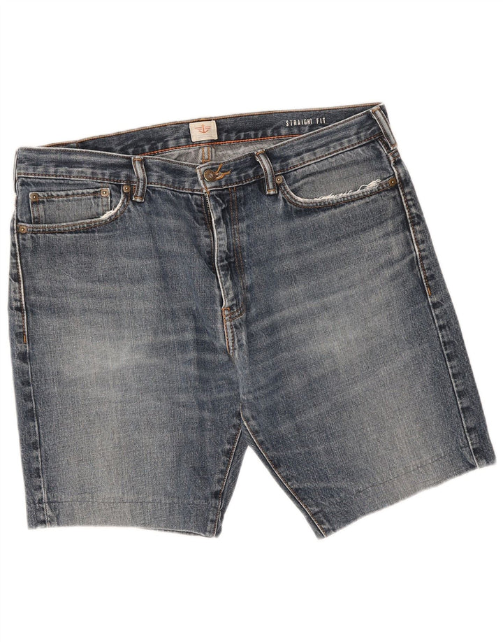 Dockers Mens Denim Shorts Large W36 Navy Blue Cotton