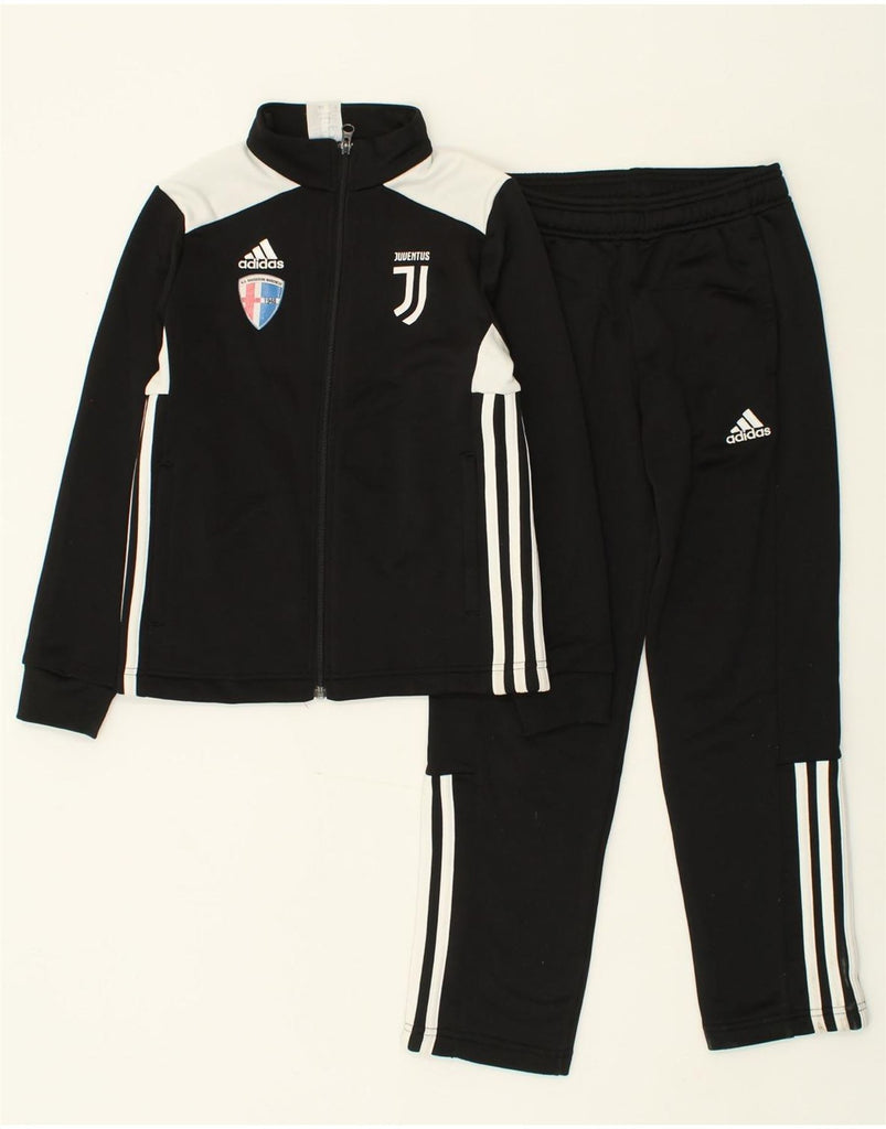 ADIDAS Girls Juventus Full Tracksuit 9-10 Years Small  Black Polyester | Vintage Adidas | Thrift | Second-Hand Adidas | Used Clothing | Messina Hembry 