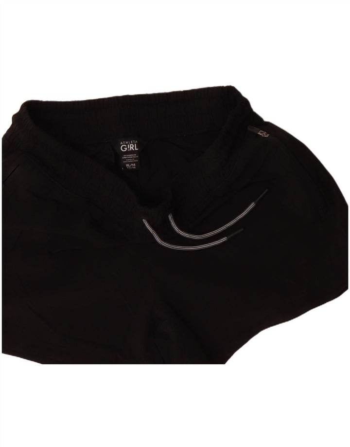 Athleta Girls Sport Shorts 13-14 Years XL Black Polyester