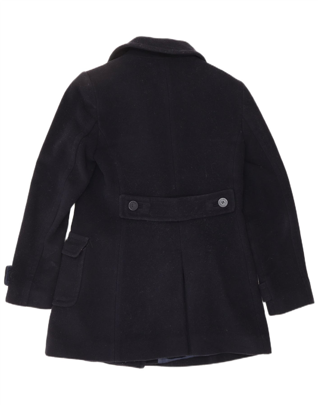 HOBBS Womens Pea Coat UK 10 Small Navy Blue Wool