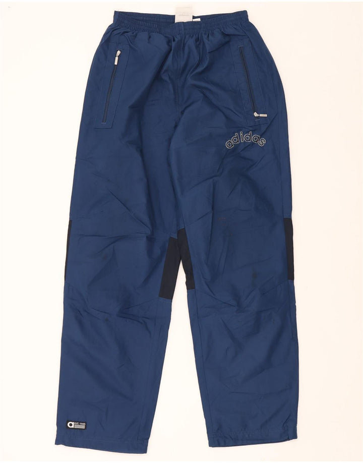 ADIDAS Mens Graphic Tracksuit Trousers Medium  Navy Blue Colourblock Vintage Adidas and Second-Hand Adidas from Messina Hembry 