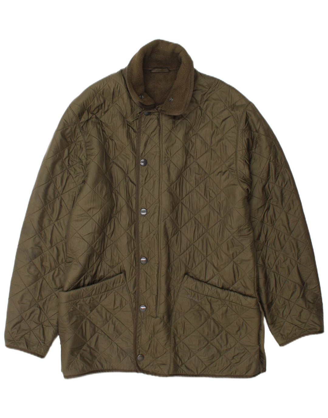 Barbour Mens Quilted Jacket UK 36 Small Green Polyamide