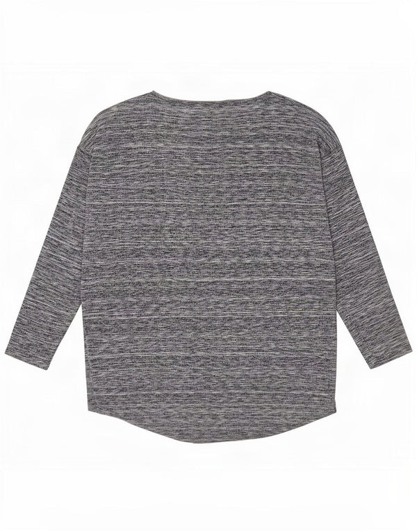 Phase Eight Womens Top Long Sleeve UK 12 Medium Grey Flecked Viscose