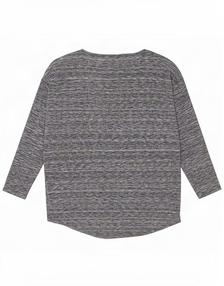 Phase Eight Womens Top Long Sleeve UK 12 Medium Grey Flecked Viscose