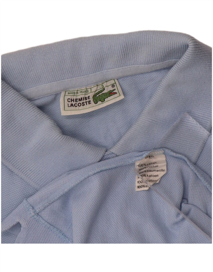 Lacoste Mens Polo Shirt Size 3 Small Blue Cotton